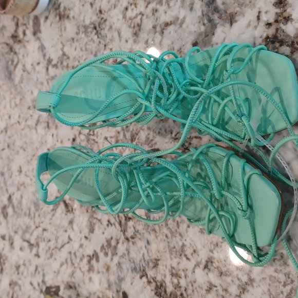 Schutz Heyde Gladiator Ankle Wrap Stiletto Dress Women's Sandals sz 7 - Picture 1 of 8